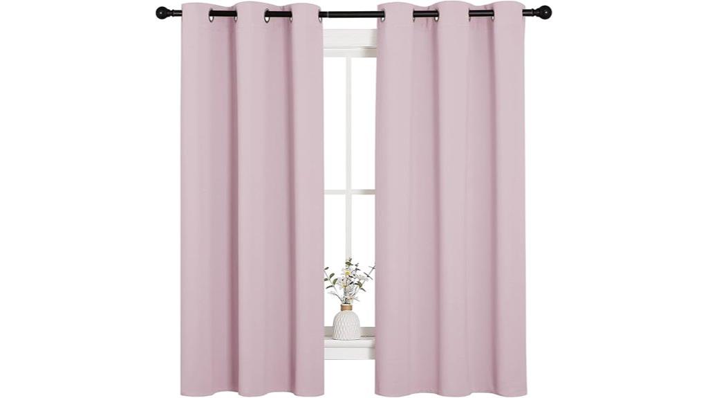 pink nursery blackout curtains
