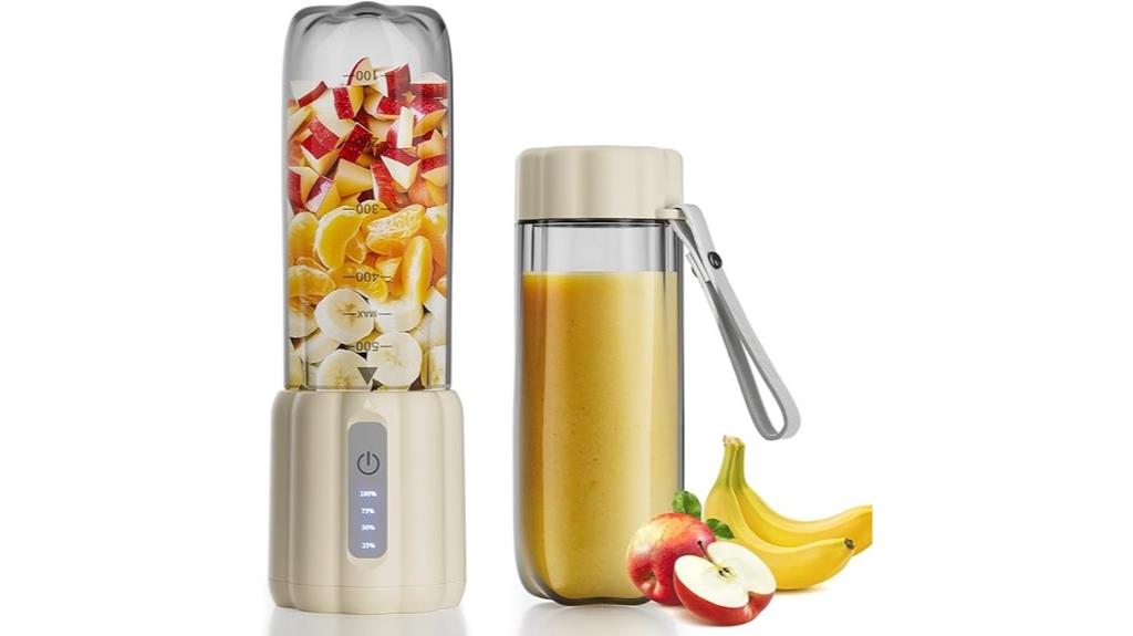 portable blender with six blades