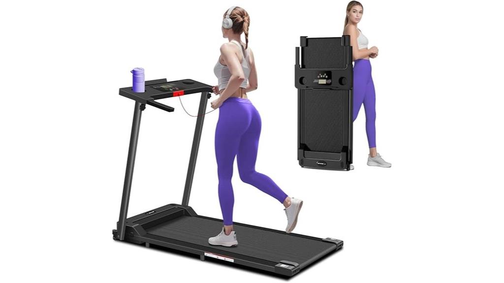 portable home treadmill with handles