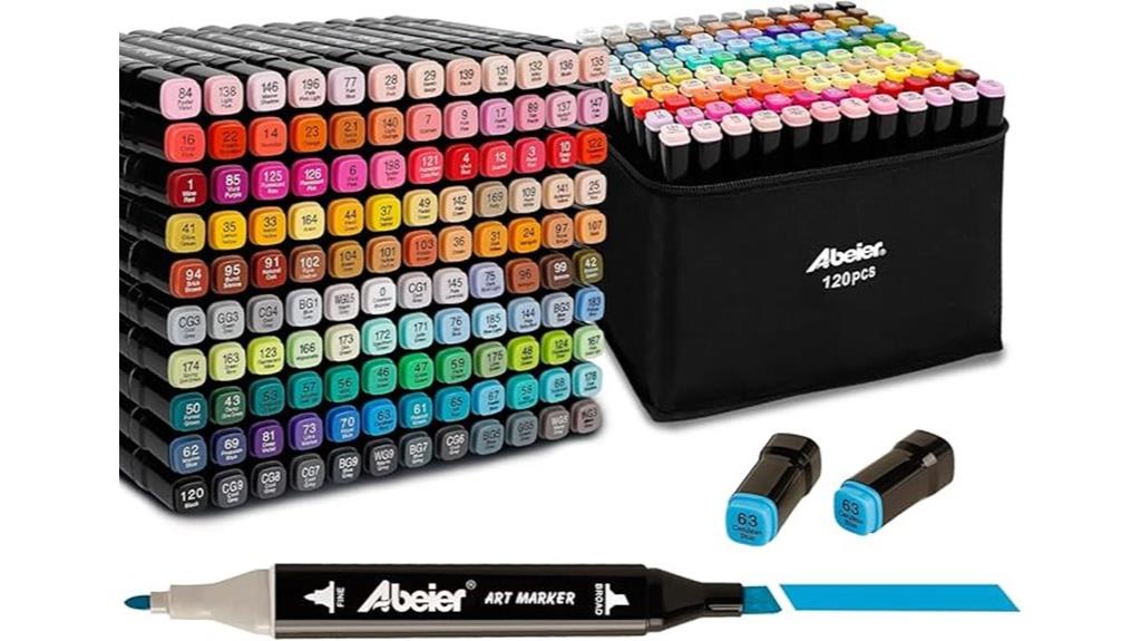 premium 120 color marker set