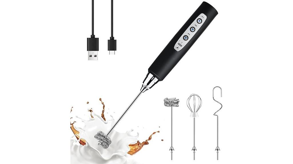 rechargeable handheld milk frother