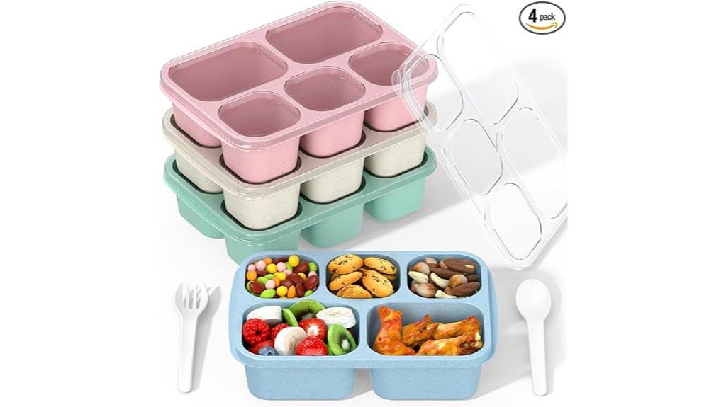 reusable four compartment containers
