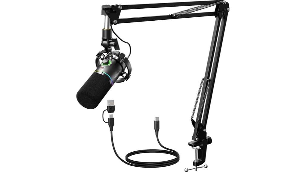 rgb lit dynamic microphone