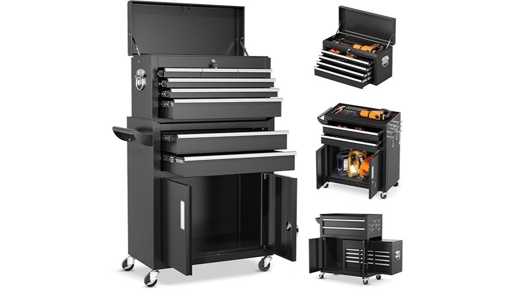 rolling tool chest with drawers