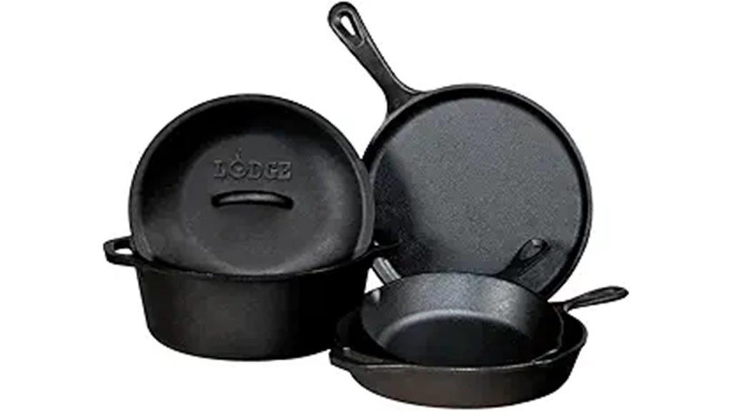 seasoned cast iron set