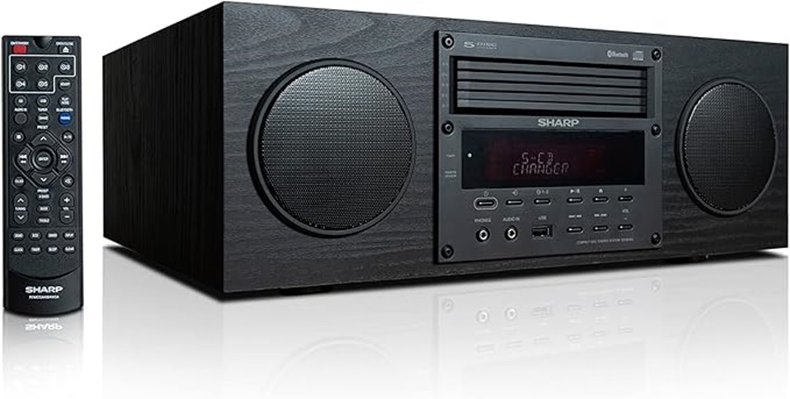 sharp cd bh350 5 cd system