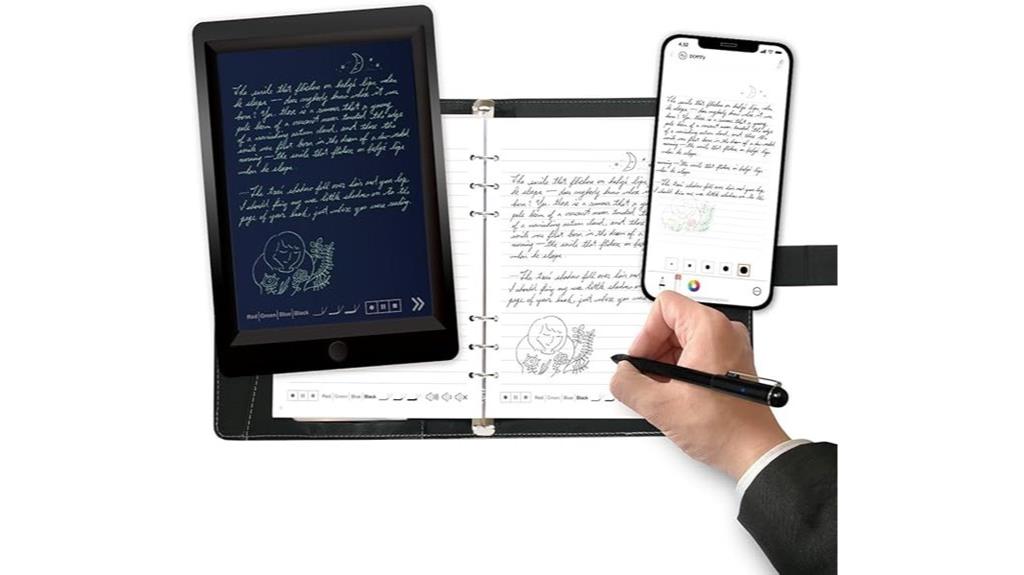 smart pen with notebook