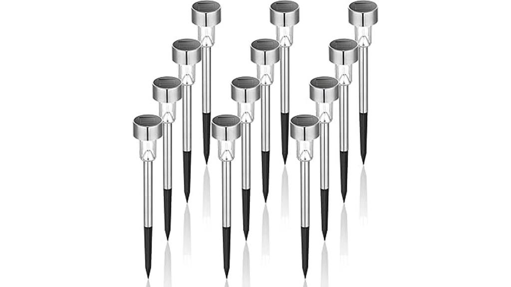 solar powered stainless steel outdoor lighting