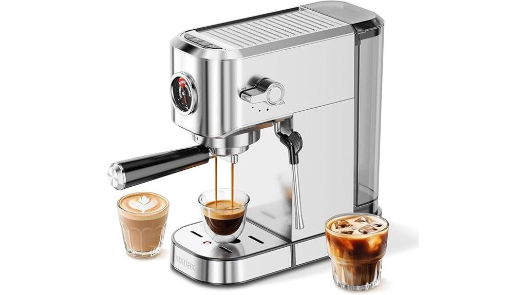 stainless steel espresso maker