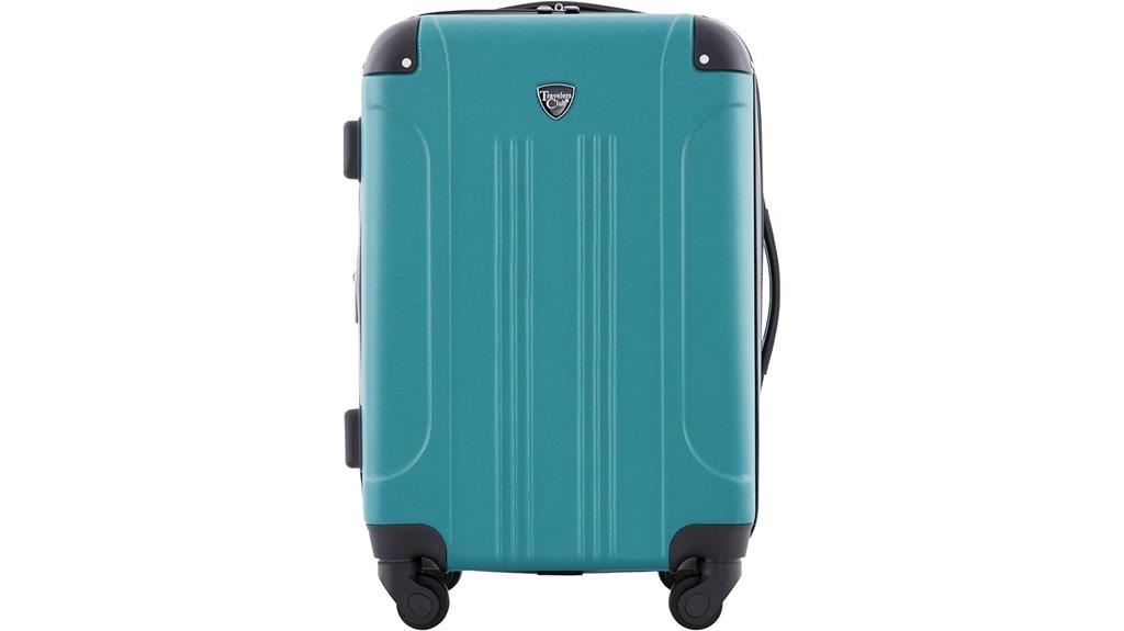 teal 20 inch spinner luggage