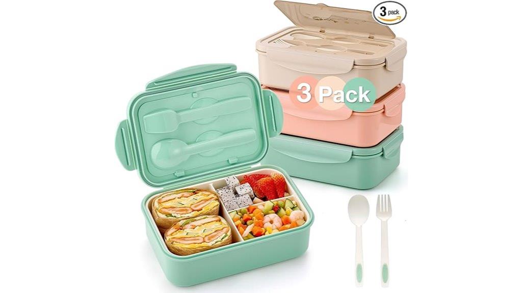 three pack adult kid bento boxes