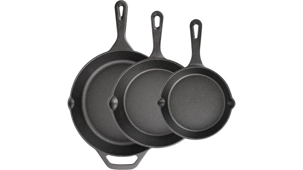 three piece cast iron set
