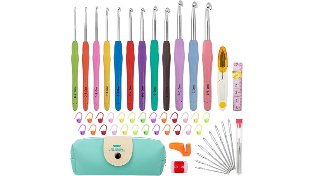 twelve size crochet hook set