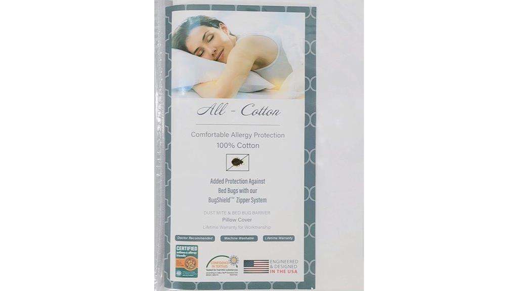 white 20x20 pillow protector