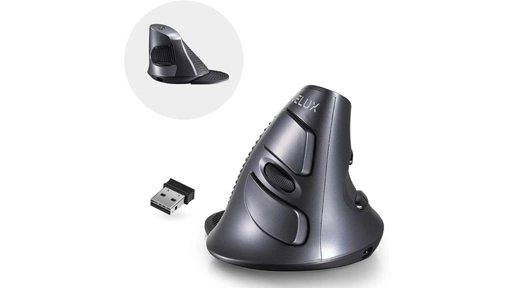wireless ergonomic rechargeable mouse
