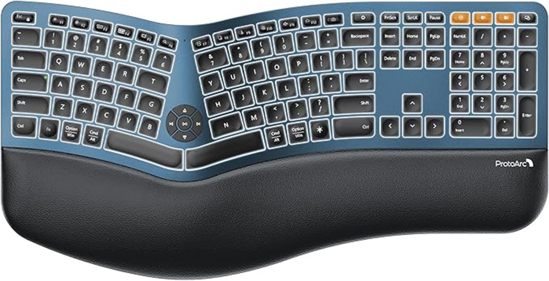 wireless split keyboard ek01