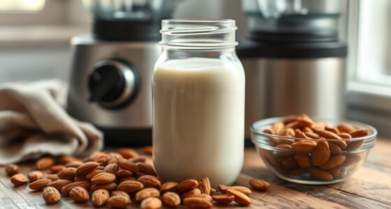 blend almonds with water