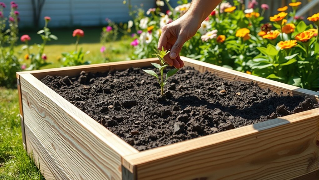build elevated planting containers