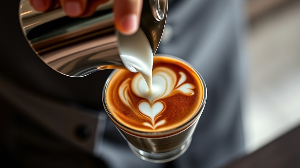 perfect milk and espresso