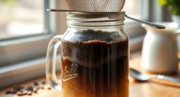 steep coffee grounds overnight