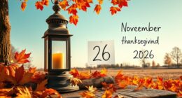 thanksgiving date in 2026