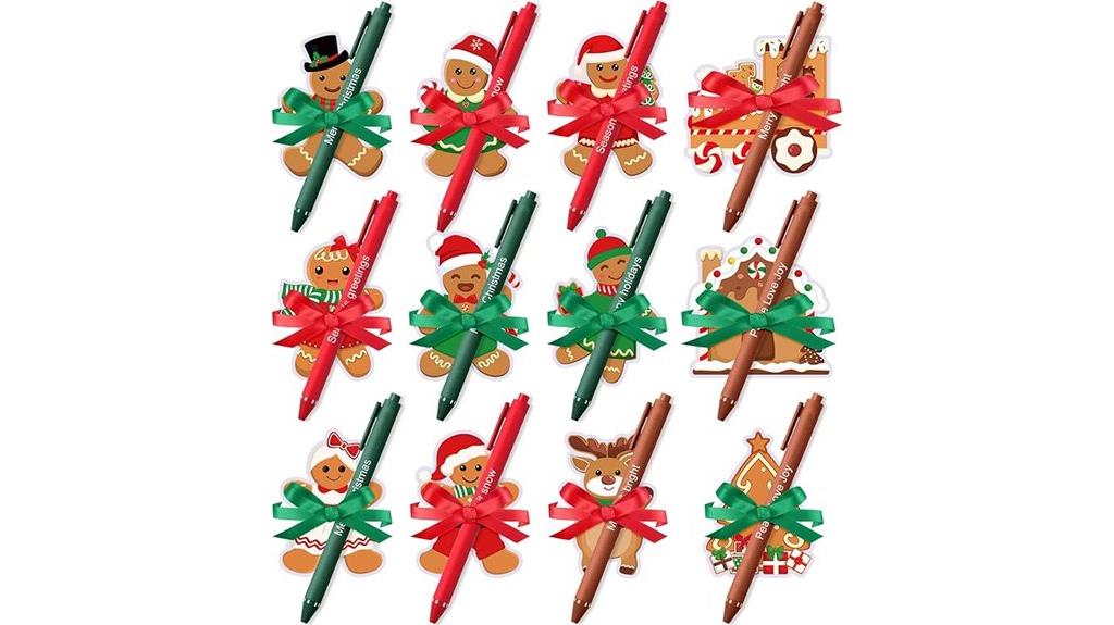 christmas themed note and pen set