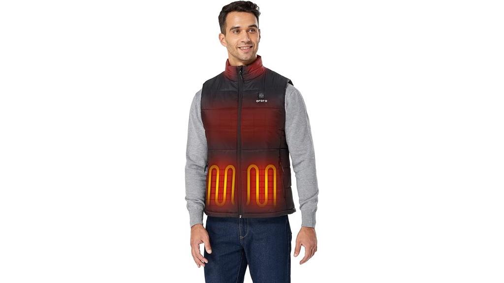 heated puffer vest with usb c