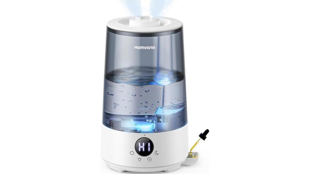 humvana ultrasonic humidifier lights