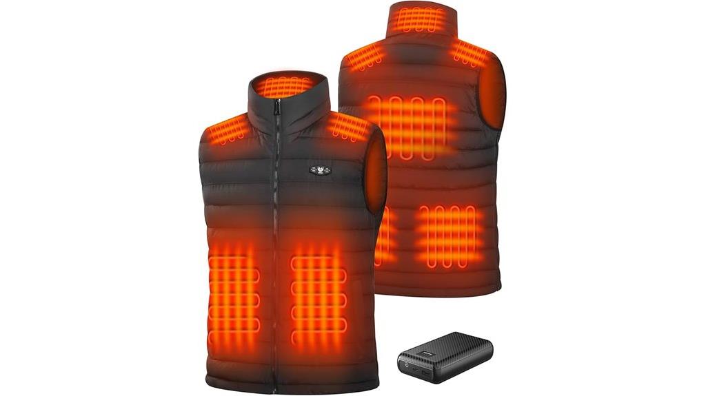 men s heated vest with large battery