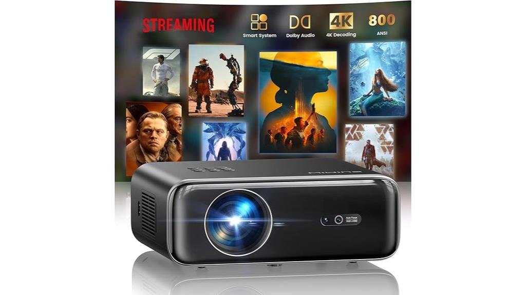 smart wifi bluetooth 4k projector