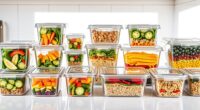 top glass meal storage