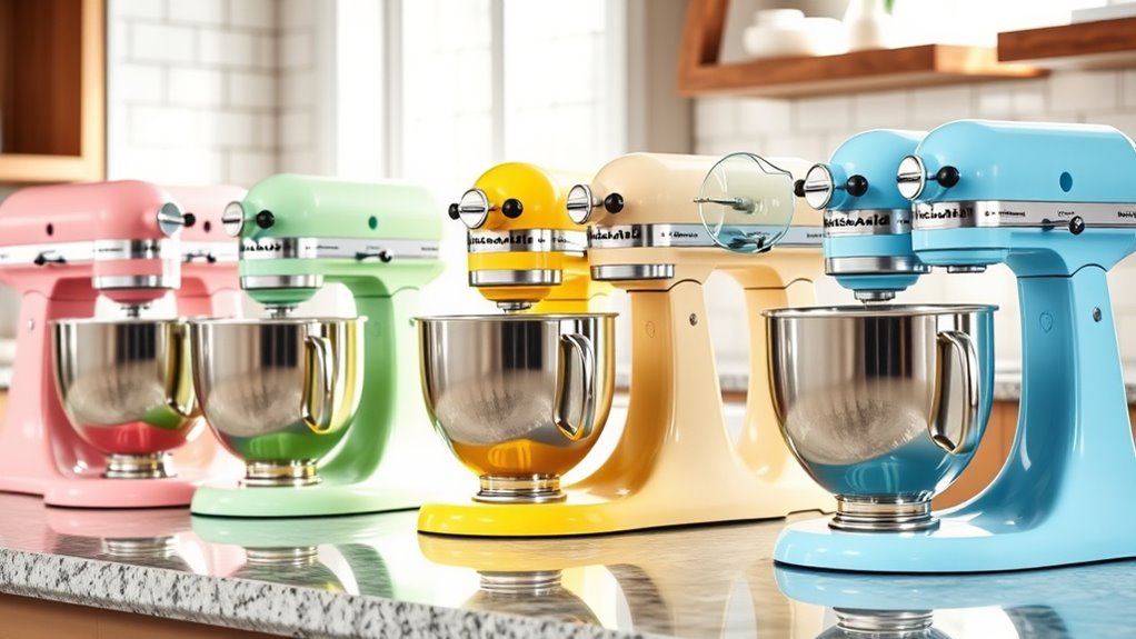 top kitchenaid mixer colors