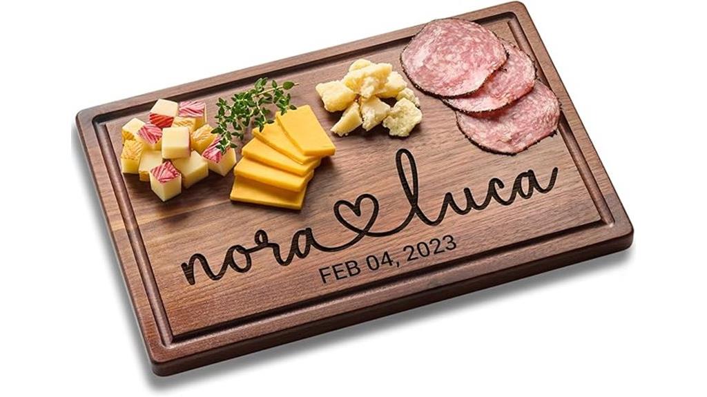 wedding personalized wooden cutting board