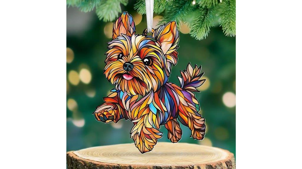 yorkie christmas ornament collection