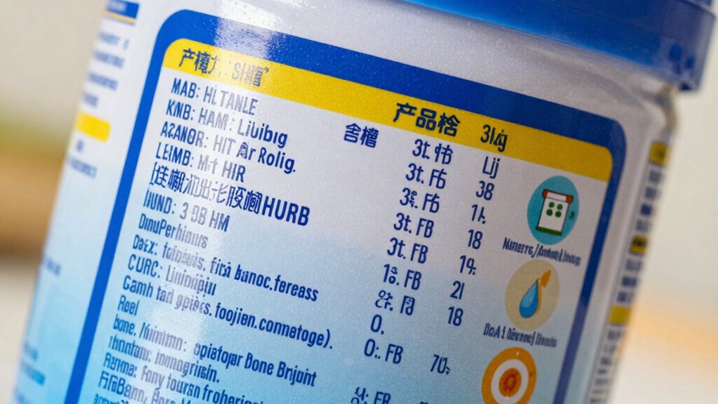 understanding baby formula labels