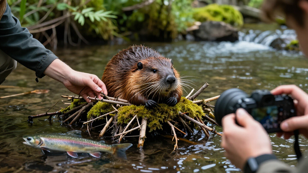 Artificial Beaver Dams Saw Juvenile Coho Salmon Survival Rates Go From 8% To 60%